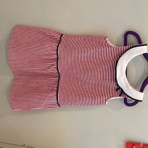 Janie and Jack red and white stripe sailor dress